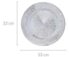 Home Styling Collection Metalinė apatinė plokštė, Ø 33 cm