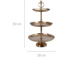 Mondex Metalinė lėkštė, 3 lygių, 50 cm