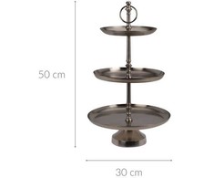 Mondex Metalinė lėkštė, 3 lygių, 50 cm