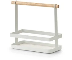 Zeller Metalinė prieskonių lentyna su bambukine rankena, 24 x 10 x 20 cm