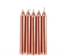 Home Styling Collection Metalinės parafino stalo žvakės, 10 cm