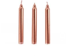 Home Styling Collection Metalinės parafino stalo žvakės, 10 cm
