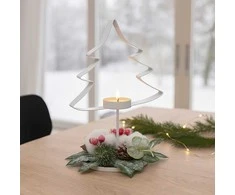 Atmosphera Metalinis eglutės formos žvakių laikiklis arbanei, 25 cm
