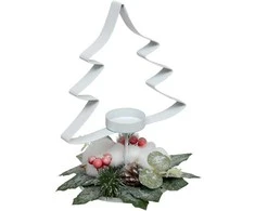 Atmosphera Metalinis eglutės formos žvakių laikiklis arbanei, 25 cm