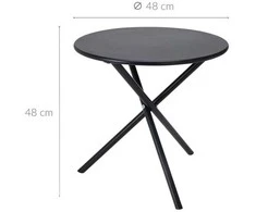 Beliani Metalinis sodo stalas, Ø 48 cm