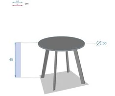 Dlgtp Metalinis sodo stalas SAONA, Ø 50 cm