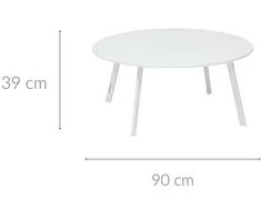 Metalinis sodo stalas SAONA, Ø 90 cm