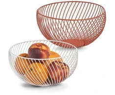 Metalinis vaisių krepšelis, Ø 26,5 cm, baltas, ZELLER