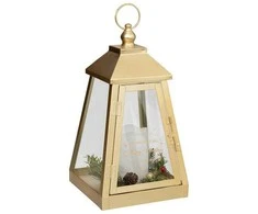 Atmosphera Metalinis žibintas su LED žvake, 32 x 17 cm