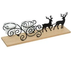 Atmosphera Metalinis arbatinės žvakės laikiklis, elnias, 45 cm