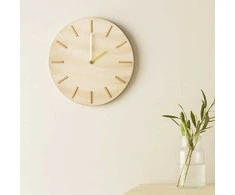 Home Styling Collection Minimalist sieninis laikrodis SUM, marble pattern, Ø 30 cm