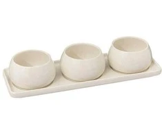 Secret De Gourmet NORA dip ir užkandžių dubenys, keramikiniai