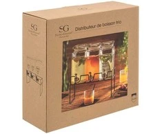 Secret De Gourmet MODERN beverage dispenser on stand, 3 x 1,5 L