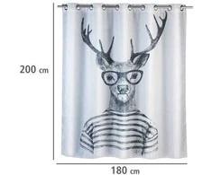 Mr Deer dušo užuolaida, tekstilė, 180x200 cm, WENKO