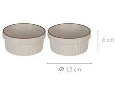 KOOPMAN Ramekins porcelianinė balta 11 cm, 275 ml 2 vnt.