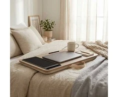 Home Styling Collection Nešiojamojo kompiuterio stalas su pagalvėle ir vieta pelei CALM, 57,5 x 30,5 x 4 cm