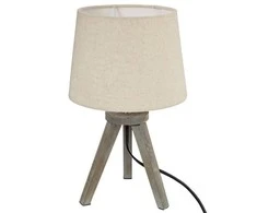 Šviestuvas stalinis su gaubtu kreminis D18,5xH32 cm Atmosphera 161510A