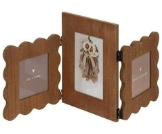 Atmosphera BRIANA stovimas 3 nuotraukų rėmelis, raukinių raštas, 50,7 x 21,7 cm