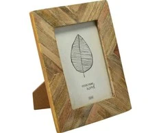 Home Styling Collection rėmelis PATCHWORK mango medžio nuotraukų rėmelis, 19 x 24 cm