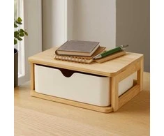 Bamboo Organizatorius su stalčiumi VAKKO, bambukas ir melaminas, 19,5 x 14,8 cm
