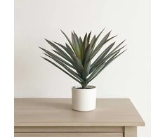 Home Styling Collection ORNO decorative artificial plant, Ø 40 x 50cm, Agave in a baltas pot