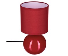 Atmosphera Lamp Baltas naktinis šviestuvas Boule, dekoratyvinis apšvietimas su gaubtu ir keraminiu pagrindu E14