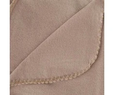 Atmosphera Fleece Vilnos antklodė šilta ir maloni liesti pledas iš švelnaus smėlio spalvos audinio - 150 x 125 cm