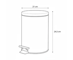 Bathroom Solutions NONI metalinė šiukšliadėžė su dangčiu, 3 l
