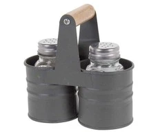 Excellent Houseware Druskinė ir pipirinė su stovu 3 vnt.
