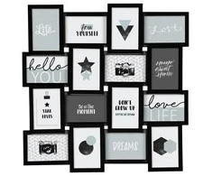 Nuotraukų rėmelis Photo frames, collage, 16 pieces, juodas, Atmosphera