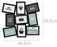 Nuotraukų rėmelis Photo frames, collage, 9 pieces, juodas, Atmosphera