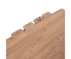 Excellent Houseware PIECES Bambukinės pjaustymo lentos, 4 dalys ant metalinio stovo