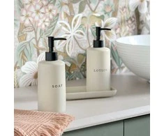 Zeller Keraminiai muilo ir losjonų dozatoriai BATH STYLE, 3 vnt