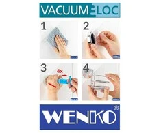 QUADRO siurbimo taurelių pakabos, Vacuum-Loc, 2 vnt., WENKO