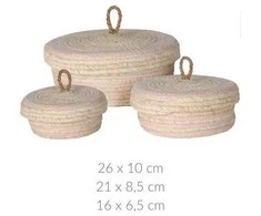 Home Styling Collection PIECES Sandėliavimo konteineriai su dangteliu, 3 vnt