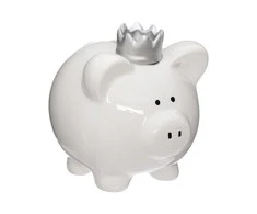 Atmosphera Piggy Bank su kukurūzais, balta spalva