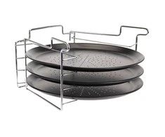 Mondex Pizza Baking Set: 3 Metal Blades + Stand