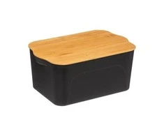 5five Simply Smart Bamboo Plastikinė dėžutė su bambukiniu dangteliu, 6,5 litro
