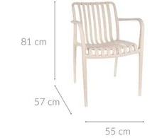 Ambiance Plastikinė sodo kėdė, 55 x 57 x 81 cm