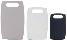 Excellent Houseware Plastikinės pjaustymo lentos, 3 spalvų rinkinys