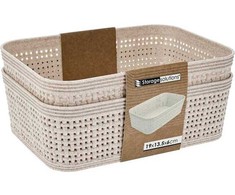 Storage Solutions Plastikiniai laikymo krepšeliai, 19 x 13,5 x 6 cm, 2 vnt.