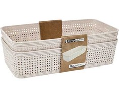 Storage Solutions Plastikiniai laikymo krepšeliai, 25 x 13,5 x 6 cm, 2 vnt.