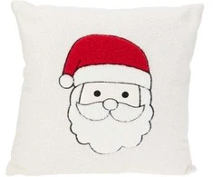 Home Styling Collection Dekoratyvinė pagalvėlė, šventinis raštas, balta, 44 x 44 cm