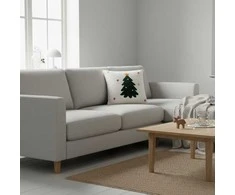 Home Styling Collection Dekoratyvinė pagalvėlė, šventinis raštas, balta, 44 x 44 cm
