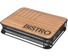Vilde BISTROT Kavos kapsulių dėklas metalinis juodas 30,5x24x6,5 cm