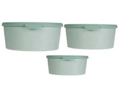 Excellent Houseware Puikios namų apyvokos reikmenų pakuotės su plastikiniais maisto indeliais, 3 skirtingų dydžių vienetai