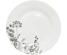 Secret De Gourmet PIECES Porcelianiniai stalo įrankiai 6 asmenims, BALTOS GĖLĖS, 18 dalių