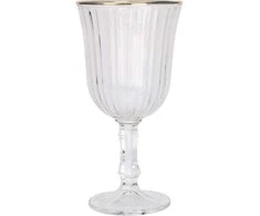 Vivalto Stiklinis vyno taurė 220 ml su auksine briauna