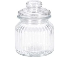 Zeller Stiklinis birių produktų indas su dangteliu CURLY, 650 ml