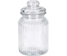 Zeller Stiklinis birių produktų indas su dangteliu CURLY, 750 ml